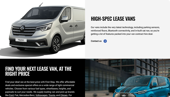First Step van leasing campaigns