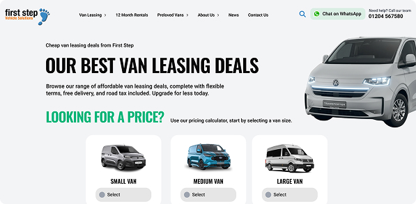 First Step Vehicle Solutions website
