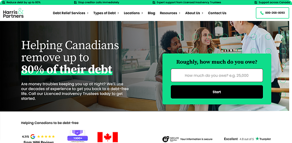 Harris & Partners website homepage