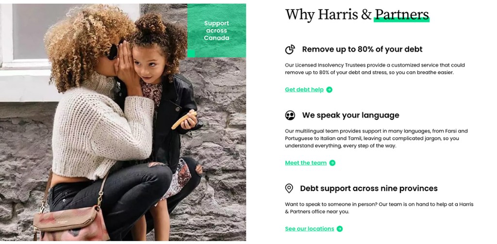 Harris & Partners website showcase