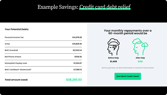 Harris & Partners credit card debt page